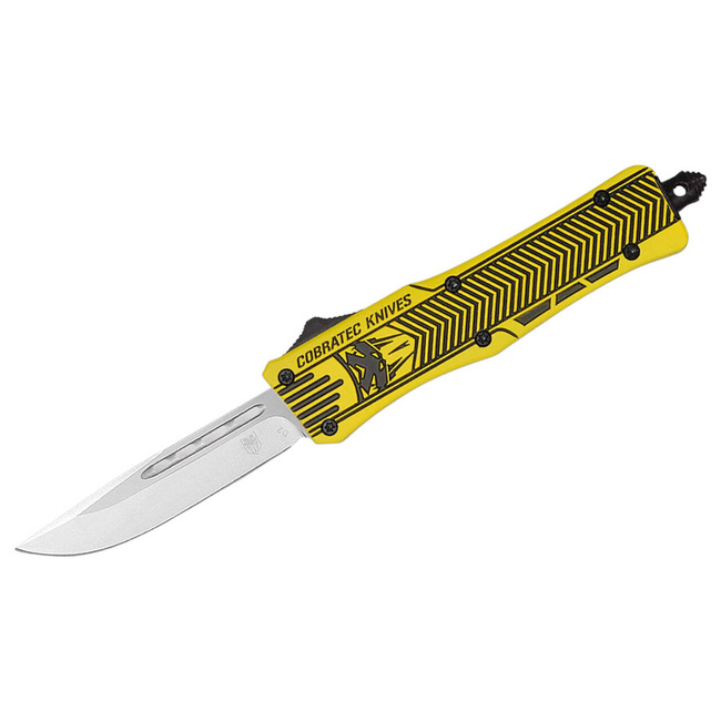 MEDIUM YELLOW GRAPHITE BLACK CTK-1 DROP POCKET KNIFE - CobraTec