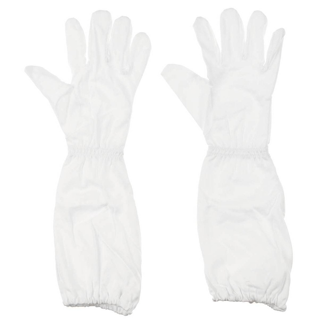 BRITISH WHITE GLOVES (FR) WITH CUFF - LIKE NEW