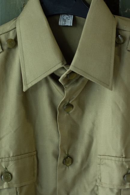 Officers shirt - Romanian military surplus - Olive - Like new