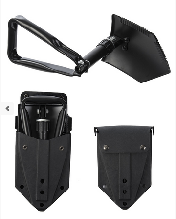US BLACK 2,5MM TRIFOLD SHOVEL WITH COVER