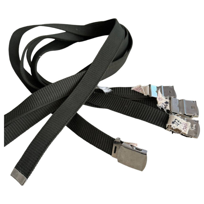 TEXTILE BELT WITH METAL BUCKLE - ROMANIAN ARMY MILITARY SURPLUS - OD GREEN - LIKE NEW