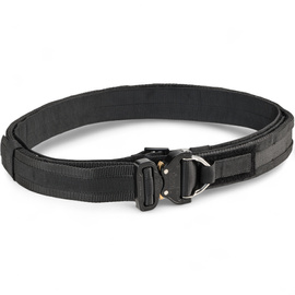 Double tactical belt with Austrialpin buckle - Low Profile - DEFCON 5 - Black