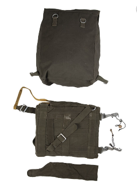 German parachute harness w.combat bag used deco