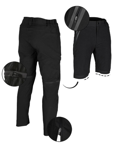 ZIP-OFF PANTS ′PERFORMANCE′ - BLACK