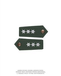 PAIR OF POLICE EPAULETTES – 3 STARS – OD GREEN/SILVER – WEST GERMAN FEDERAL POLICE – LIKE NEW