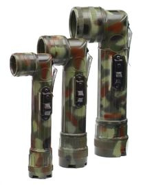 US G.I. STYLE ANGLEHEAD FLASHLIGHT (2 x AA CELL) FLECKTARN CAMO