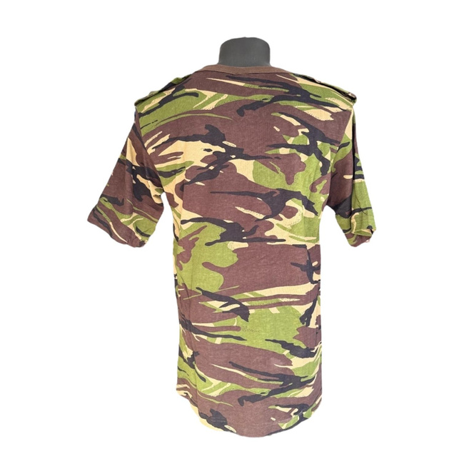 Military T-Shirt with Collar and Epaulettes - Romanian Army Military Surplus - Forest Mosaic Camouflage - Like New
