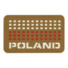 PATCH POLAND (WITH FLAG) LASER CUT 8x5 CM - COYOTE/WHITE/RED - M-TAC