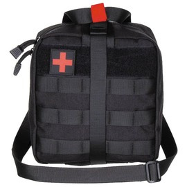 FIRST AID POUCH - "MOLLE" - MFH® - LARGE - BLACK