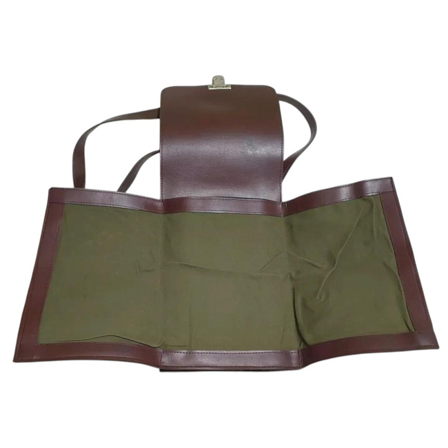 Leather Map Case - Military Porthart RSR Era - Officer - Romanian Army Surplus - Brown - Like New