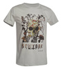 PRINTED T-SHIRT - SKULL WITH FLOWERS - D.FIVE - ZINC