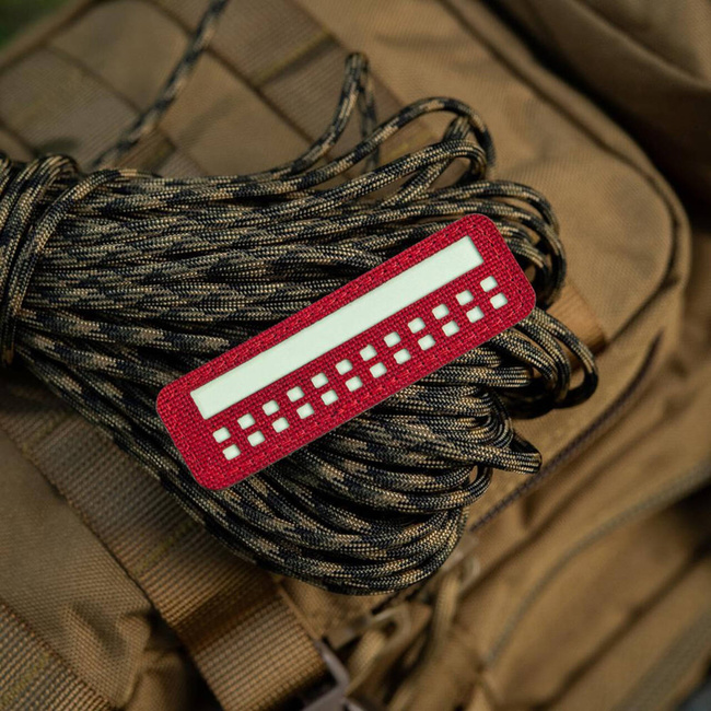 FLAG PATCH (mini rectangle) - 25 x 80 mm - LASER CUT - RED/GID - M-TAC