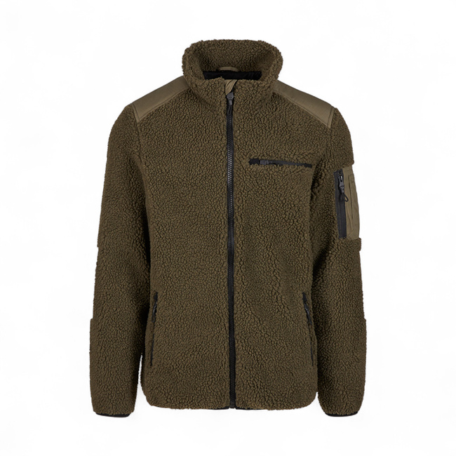 Men's Teddyfleece Jacket - Ramble - With Ripstop Inserts - Olive Green - Brandit