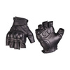 TACTICAL FINGERLESS GLOVES - LEATHER - MIL-TEC - BLACK