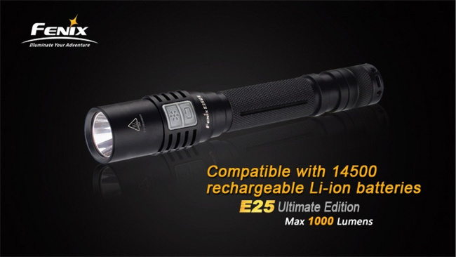 Flashlight Fenix E25 - Ultimate Edition, water resistant