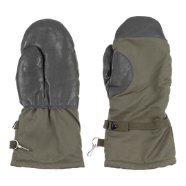 BW mittens, lined, OD green, like new