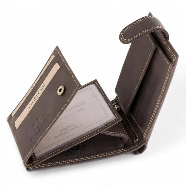 Leather Wallet for Hunters with Print - Dog Paw - GreenDeed