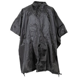 RIP-STOP PONCHO, RAINCOAT - 144 x 223 CM - MFH® - BLACK