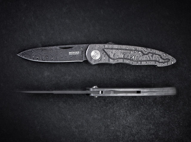 Böker Special Run Merlin Damascus Masterpiece Pocketknife