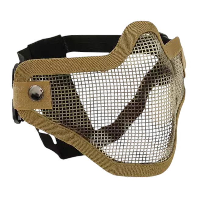 STEEL PROTECTIVE HALF-FACE MASK V.1 - BLACK/SKULL - WOSPORT