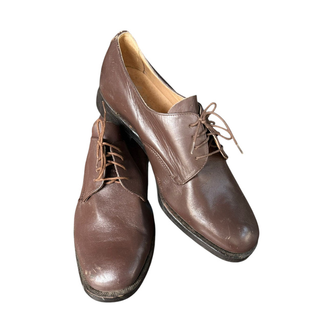 Leather shoes RSR Period - Military surplus from the Romanian army - Brown - In good condition