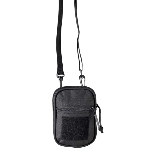 Travel shoulder bag with Velcro - Black