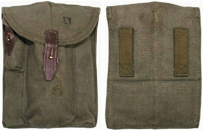 Russian Ammo Pouch, AK47, triple, OD green, used