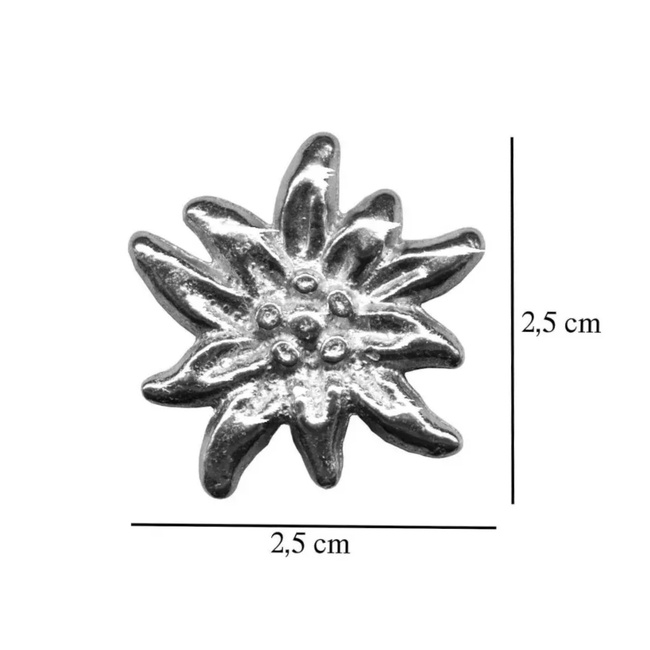 Hunting Hat Pin - Edelweiss Flower - Silver