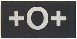 INFRA RED BLOOD TYPE PATCH POS 0