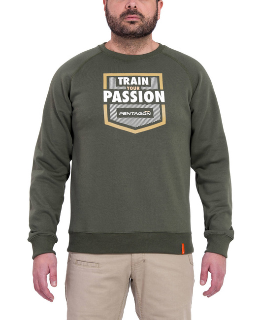 SWEATER - HAWK "TRAIN YOUR PASSION" - Pentagon® - MELANGE