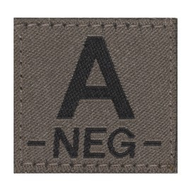 BLOOD GROUP PATCH - A NEG - RAL 7013 - CLAWGEAR