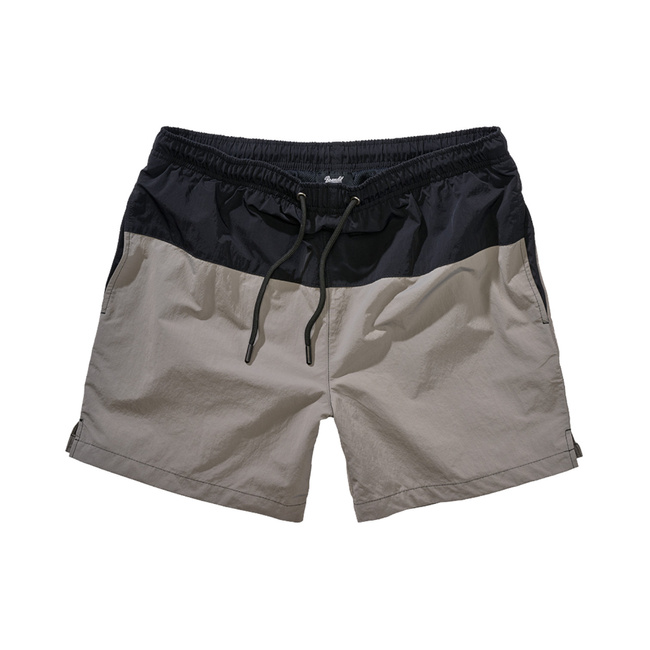 SWIM SHORTS - BASIC - BLACK-GREY - BRANDIT