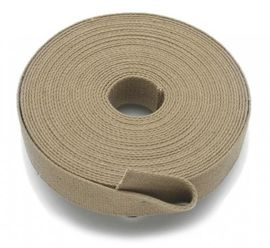 KHAKI COTTON ROLL WEBBING (30 X 1.8MM) - 60 METERS