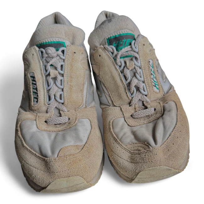 SPORTS SHOES - HI TEC - SILVER SHADOW - BRITISH ARMY MILITARY SURPLUS - WHITE - USED