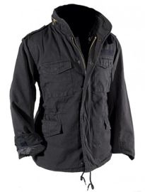 FIELD JACKET US M65 ´VINTAGE´ (2 IN1) STONE-WASHED BLACK