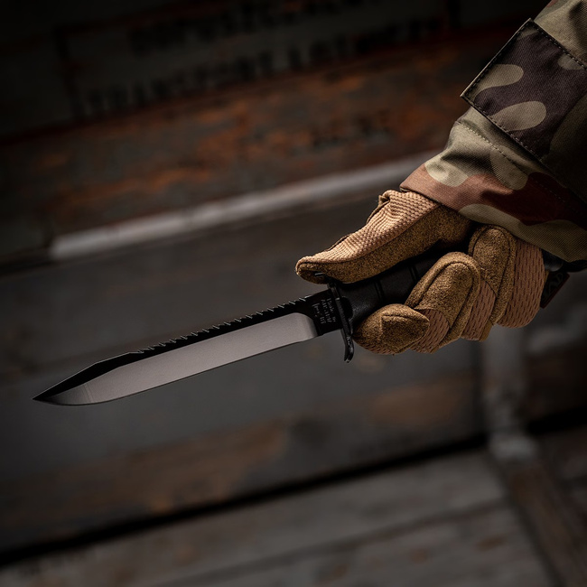 Glock FM81 military survival knife with serrated blade - Black