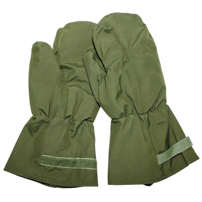 GB mittens, OD green, lined, trigger finger, like new