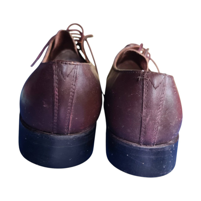 Leather shoes RSR Period - Military surplus from the Romanian army - Brown - In good condition