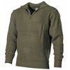 MFH PULLOVER TROYER WITH ZIP - OD GREEN