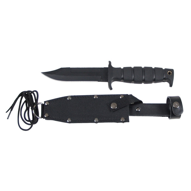 Pilot Knife, nyl./lea. sheath, black