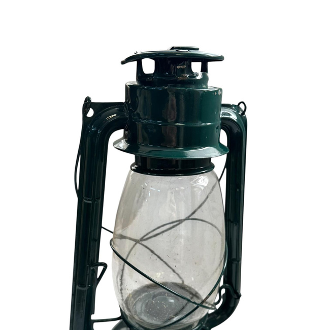 WIND LAMP - METALGLOBUS - GREEN - MILITARY SURPLUS ROMANIAN ARMY - IN GOOD CONDITION