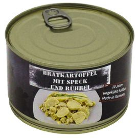 CANNED FRIED POTATOES WITH BACON AND EGG - 400 G - SHELF LIFE 10 YEARS - MFH
