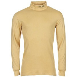 LONG-SLEEVED,ROLL NECK SHIRT  POLIZEI - YELLOW - LIKE NEW - LARGE SIZES