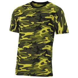 US T-Shirt, "Streetstyle", yellow camo, 140-145 g/m²