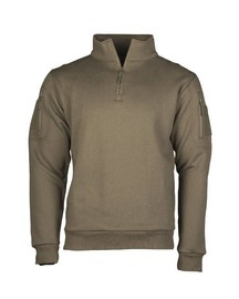 TACTICAL SWEATSHIRT WITH ZIPPER - Mil-Tec® - RANGER GREEN