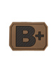 3D BLOOD TYPE PATCH - Mil-Tec - DARK COYOTE - B POS