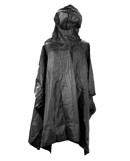 WET WEATHER PONCHO - RIPSTOP - Mil-Tec - BLACK