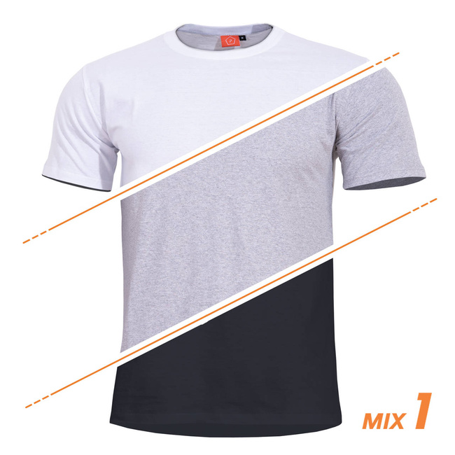 3 PACK T-SHIRTS - ORPHEUS - Pentagon - MIX 1 (BLACK/GREY/WHITE)
