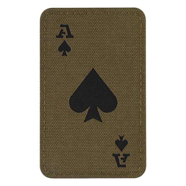 ACE OF SPADES PATCH - LASER CUT - CORDURA - RANGER GREEN/BLACK - M-TAC