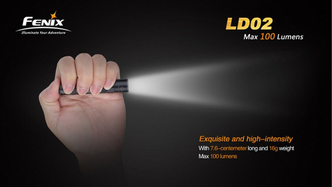 Flashlight Fenix LD02, water resistant